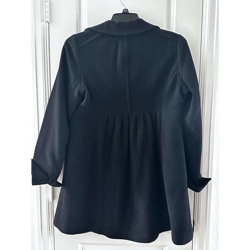 Express Black Wool Blend Double-Breasted Peacoat XS Womens Jacket - Picture 3 of 13